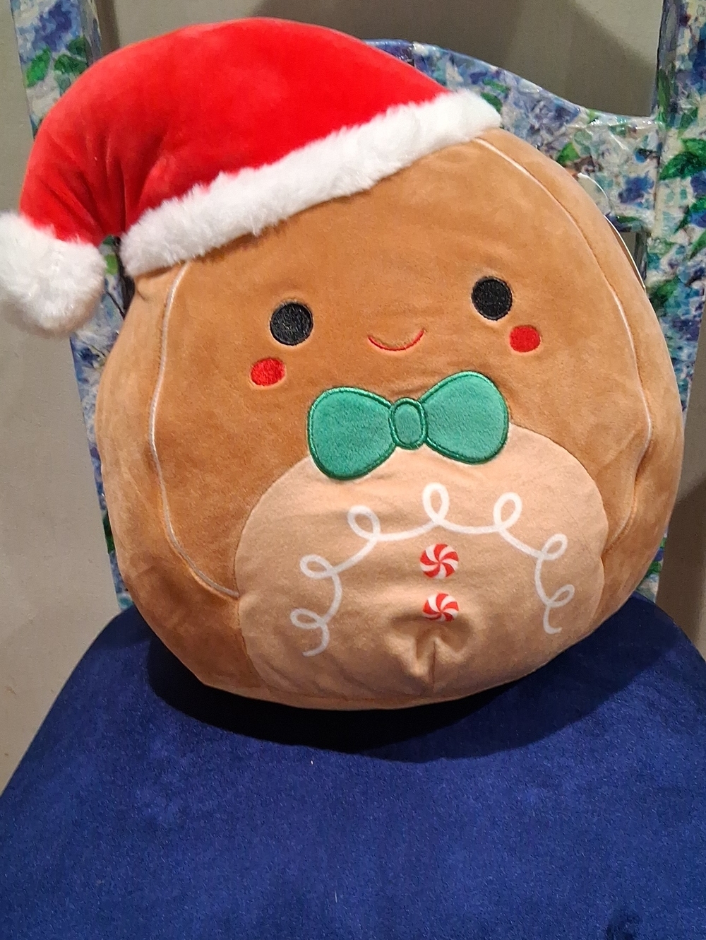 Holiday Gingerbread Squishmallow - Brown with Red Santa Hat